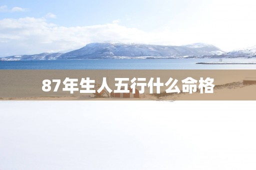 87年生人五行什么命格