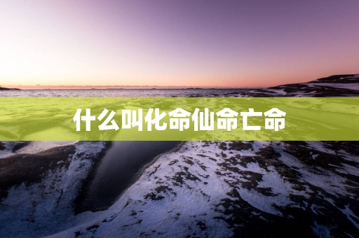 什么叫化命仙命亡命