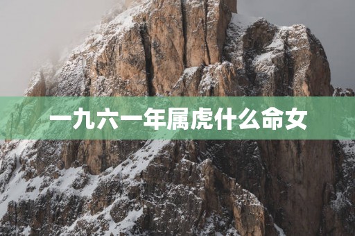 一九六一年属虎什么命女