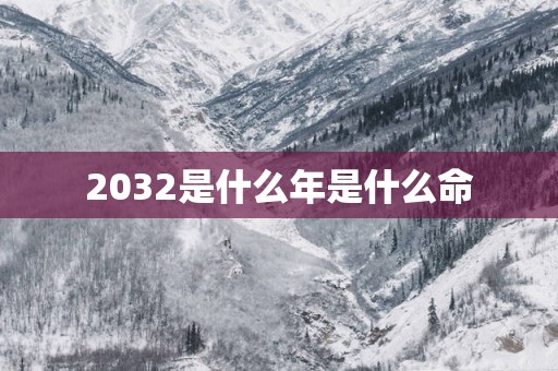2032是什么年是什么命