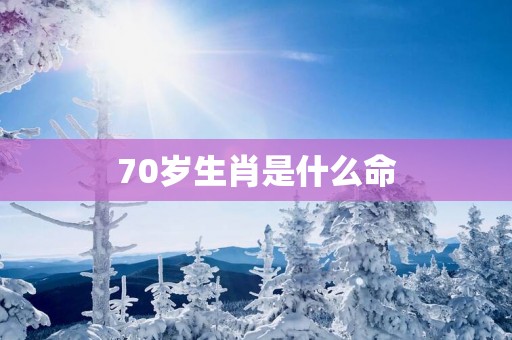 70岁生肖是什么命