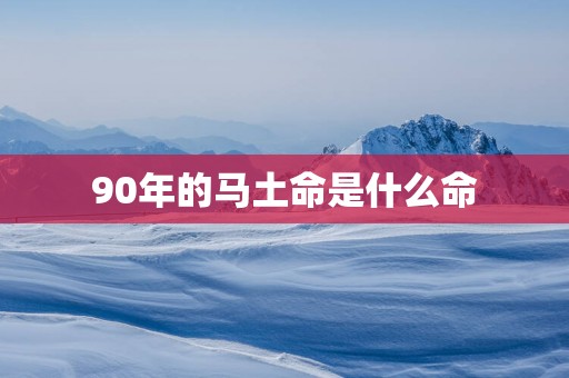 90年的马土命是什么命