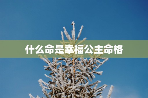 什么命是幸福公主命格
