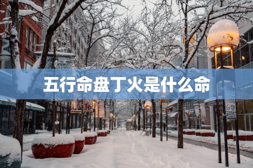 五行命盘丁火是什么命