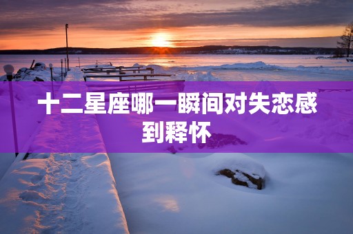 十二星座哪一瞬间对失恋感到释怀