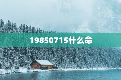 19850715什么命