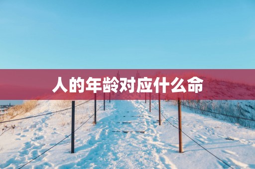 人的年龄对应什么命