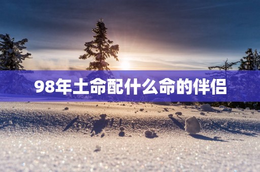 98年土命配什么命的伴侣