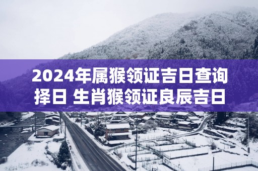 2025年属猴领证吉日查询择日 生肖猴领证良辰吉日