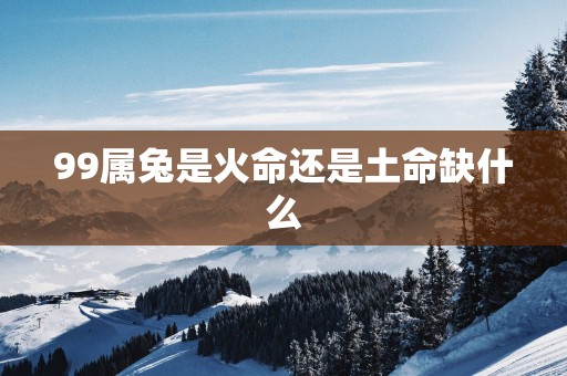 99属兔是火命还是土命缺什么