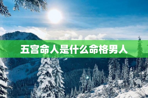 五宫命人是什么命格男人