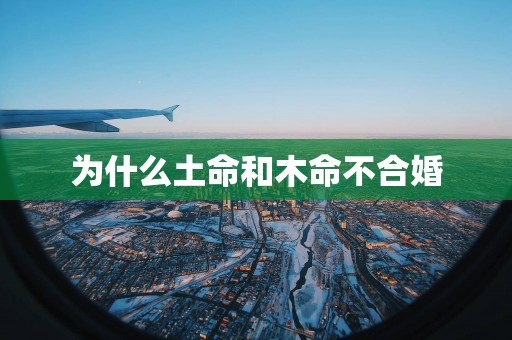 为什么土命和木命不合婚