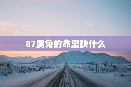 87属兔的命里缺什么