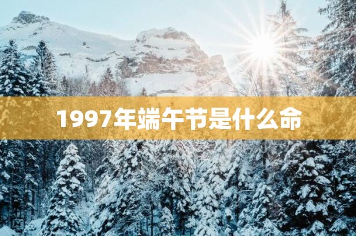 1997年端午节是什么命