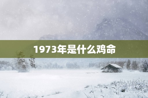 1973年是什么鸡命