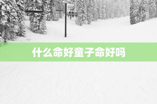 什么命好童子命好吗 什么命好童子命好吗