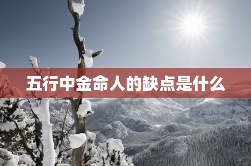 五行中金命人的缺点是什么