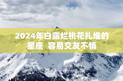 2025年白露烂桃花扎堆的星座  容易交友不慎