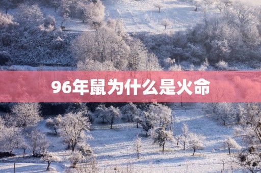 96年鼠为什么是火命