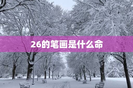26的笔画是什么命