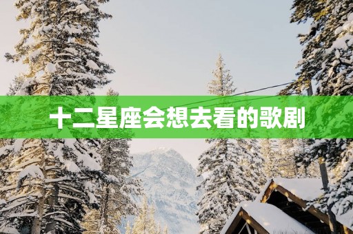 十二星座会想去看的歌剧