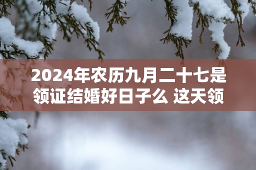 2025年农历九月二十七是领证结婚好日子么 这天领结婚证好不好