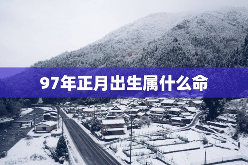 97年正月出生属什么命