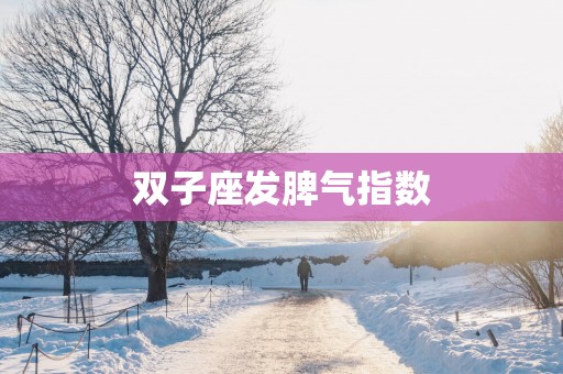 双子座发脾气指数