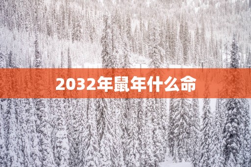 2032年蛇年什么命