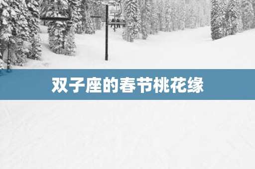 双子座的春节桃花缘