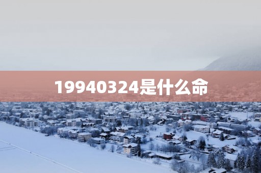 19940324是什么命
