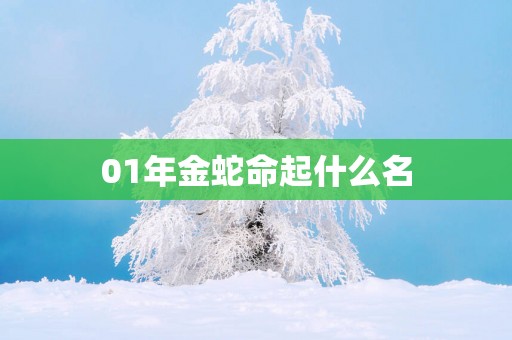 01年金蛇命起什么名