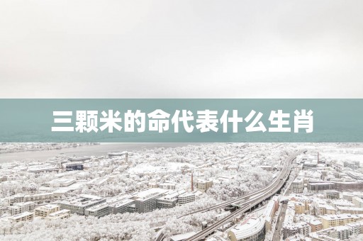 三颗米的命代表什么生肖