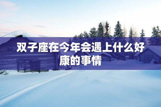 双子座在今年会遇上什么好康的事情