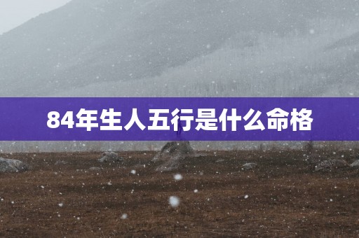 84年生人五行是什么命格