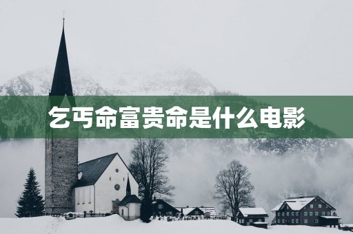 乞丐命富贵命是什么电影