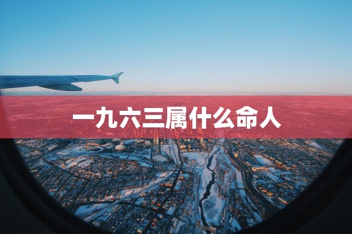 一九六三属什么命人