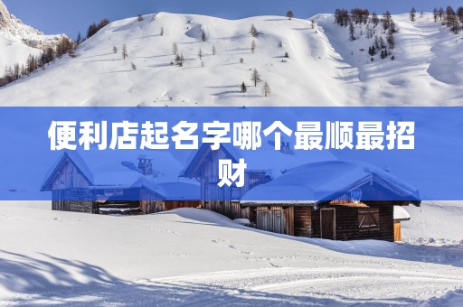 便利店起名字哪个最顺最招财