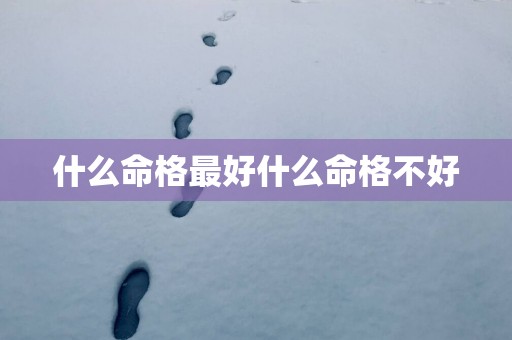什么命格最好什么命格不好