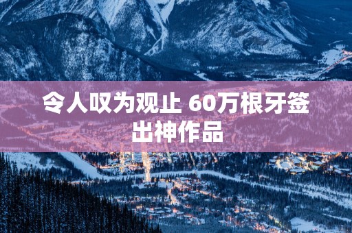 令人叹为观止 60万根牙签出神作品