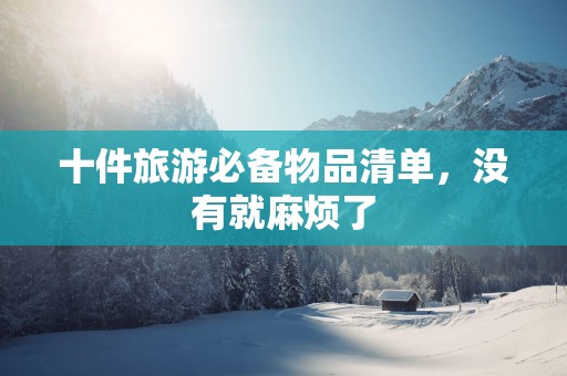 十件旅游必备物品清单，没有就麻烦了