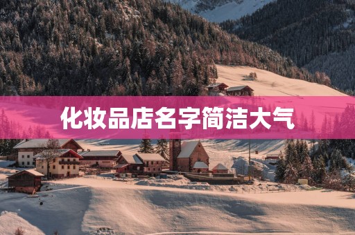 化妆品店名字简洁大气