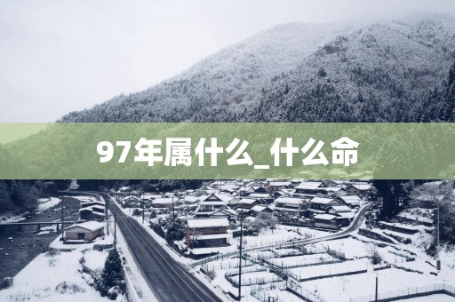 97年属什么_什么命