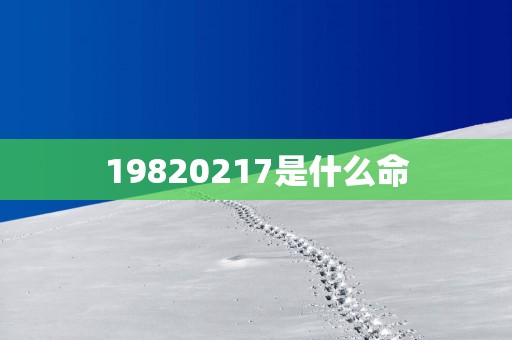 19820217是什么命