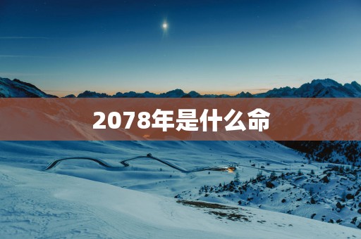 2078年是什么命