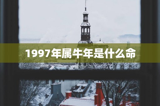 1997年属蛇年是什么命
