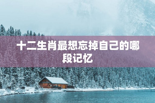 十二生肖最想忘掉自己的哪段记忆