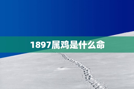 1897属鸡是什么命