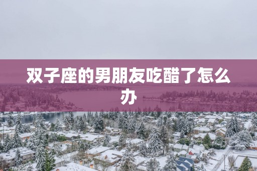 双子座的男朋友吃醋了怎么办