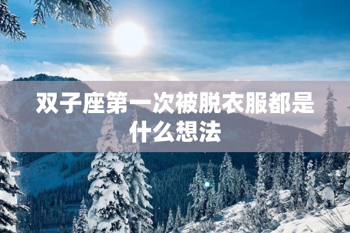 双子座第一次被脱衣服都是什么想法
